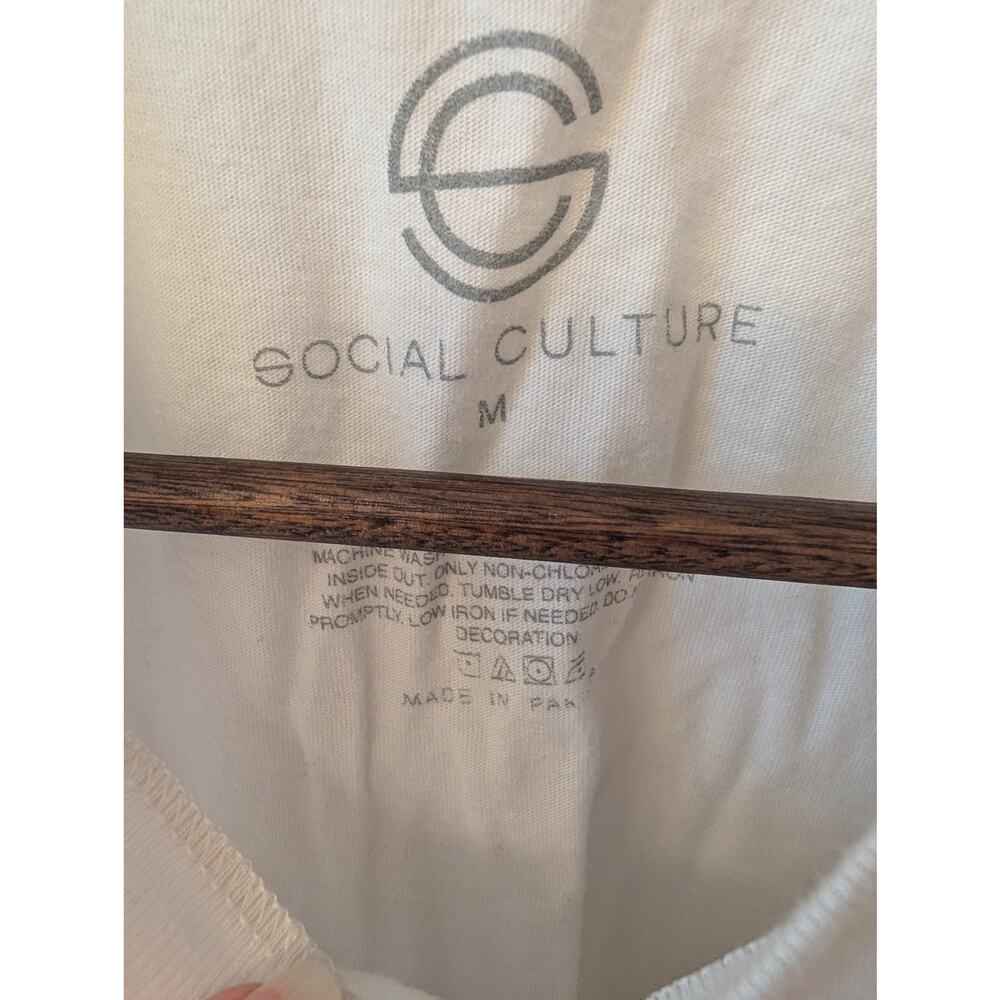 Social Culture Crop Lemon Print T shirt Sz M - Picture 4 of 5